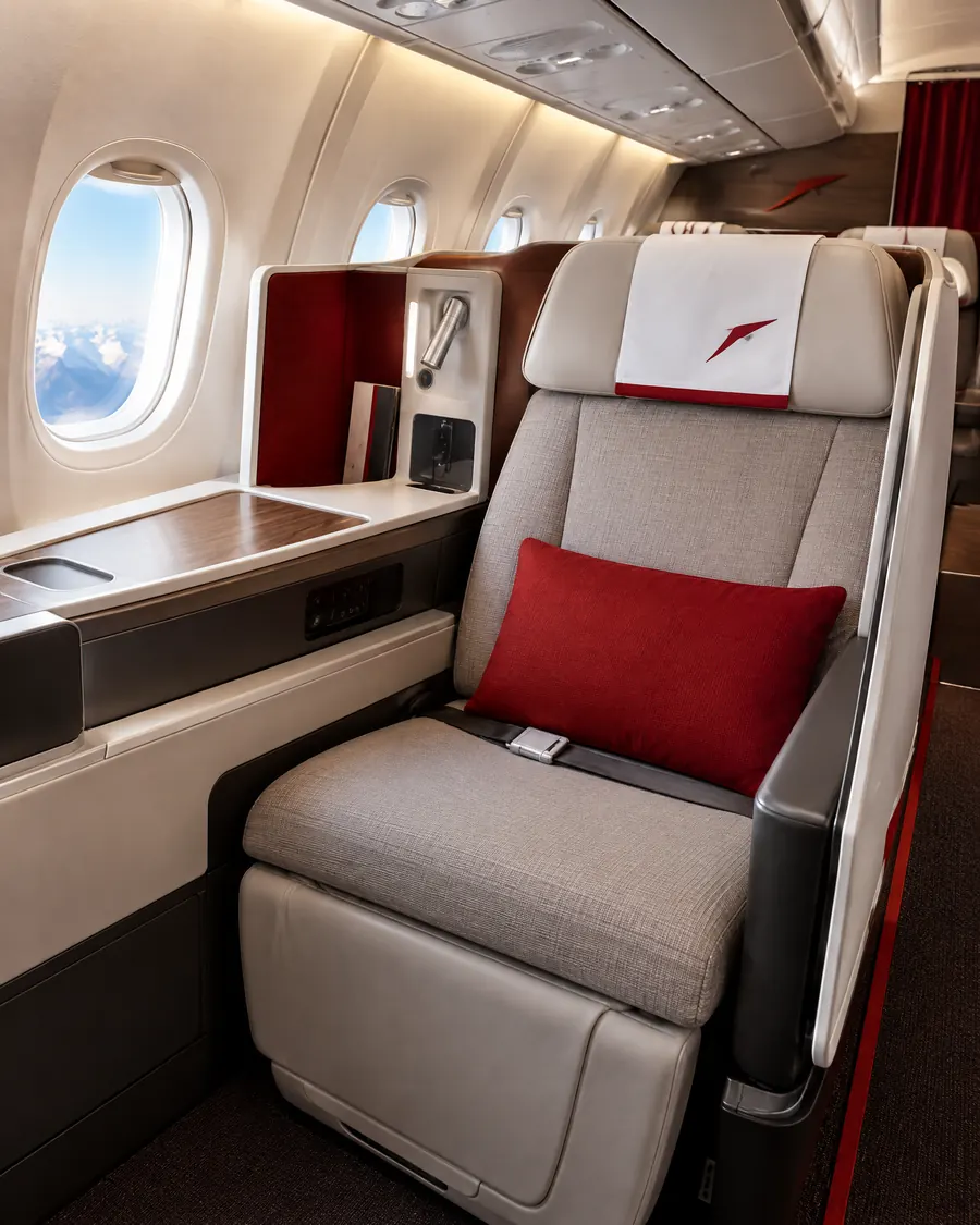 Khoang Thương gia minh họa theo nhận diện hãng: Austrian Airlines