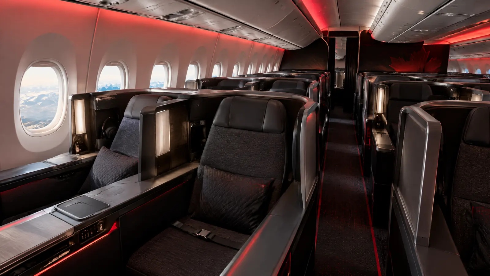 Khoang Thương gia minh họa theo nhận diện hãng: Air Canada