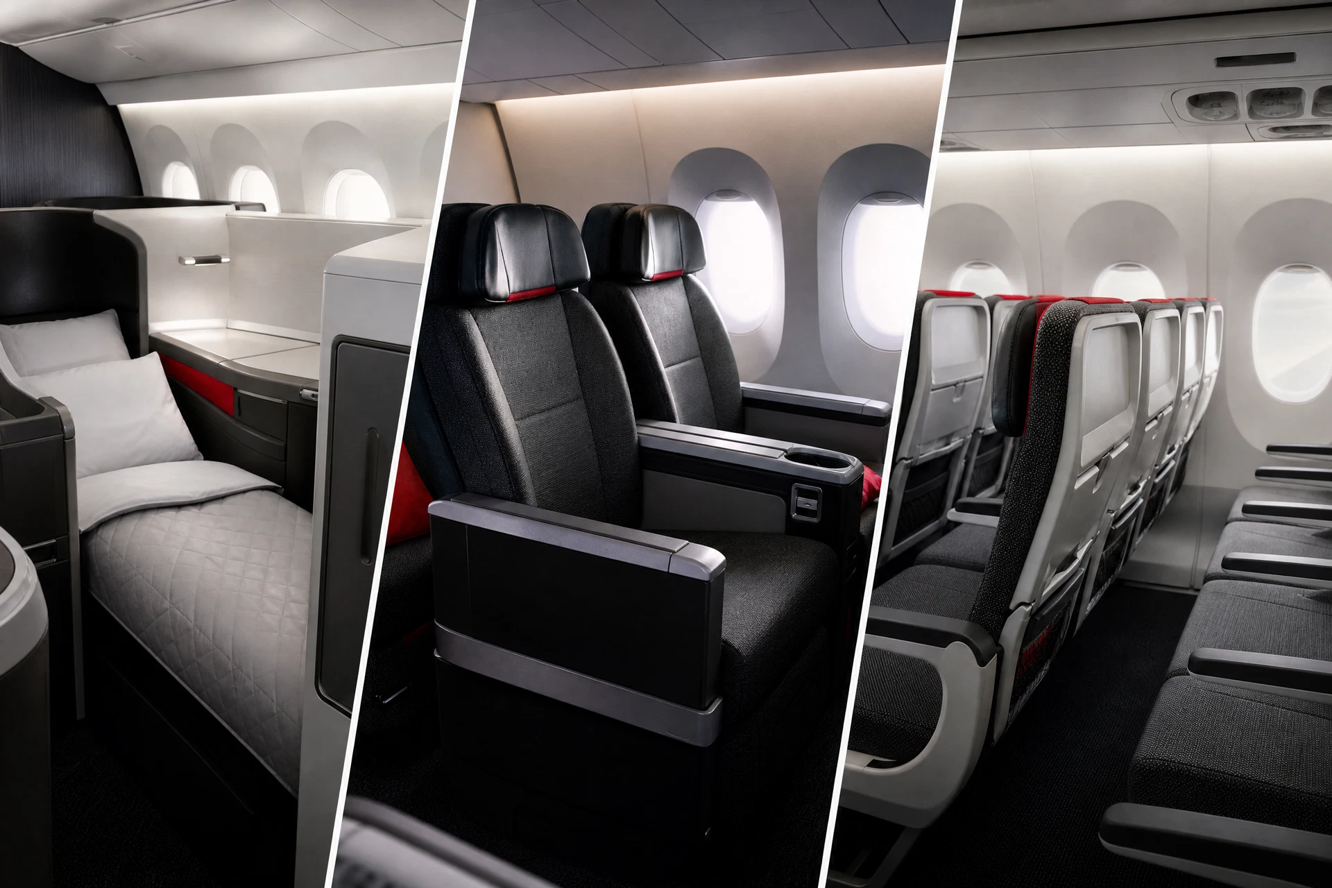 Khoang Thương gia minh họa theo nhận diện hãng: Air Canada
