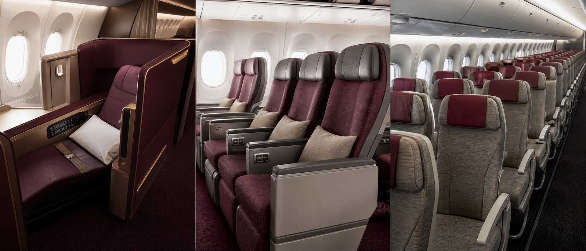 Khoang Thương gia minh họa theo nhận diện hãng: Asiana Airlines