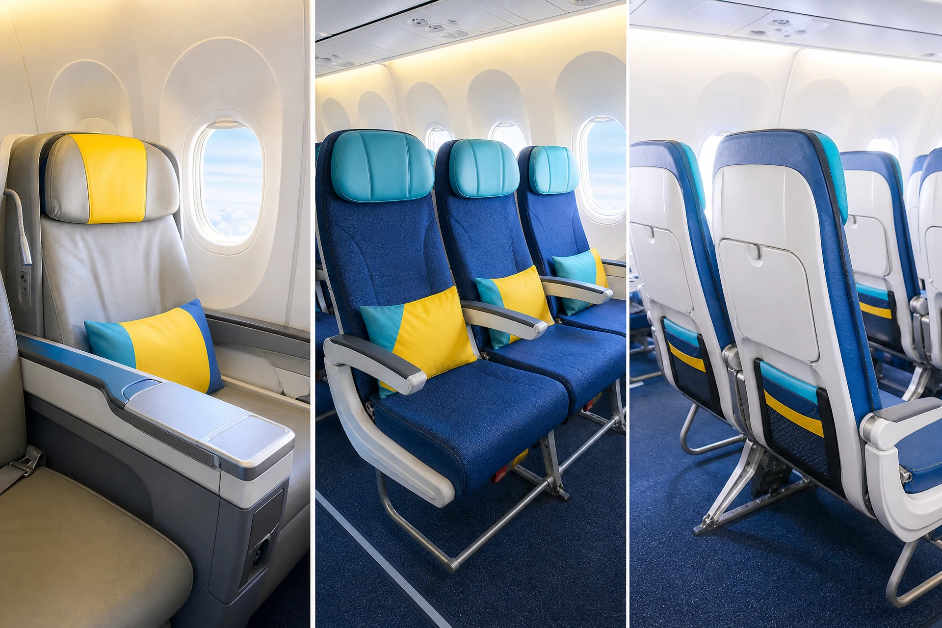 Khoang Thương gia minh họa theo nhận diện hãng: Cebu Pacific