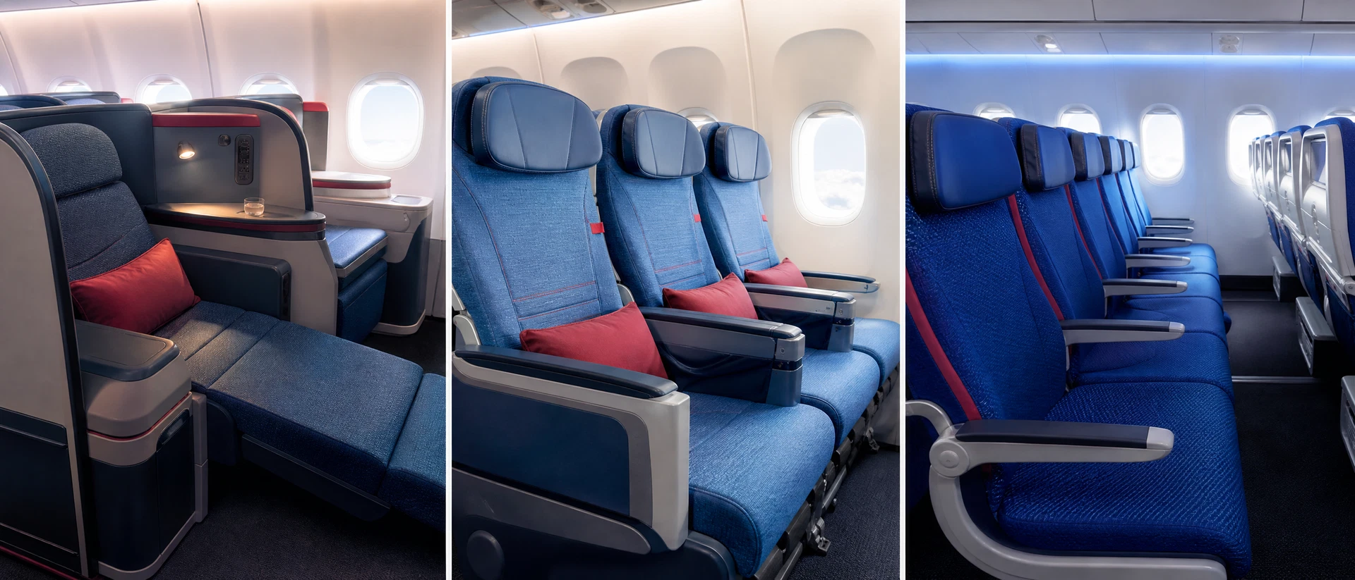 Khoang Thương gia minh họa theo nhận diện hãng: China Airlines