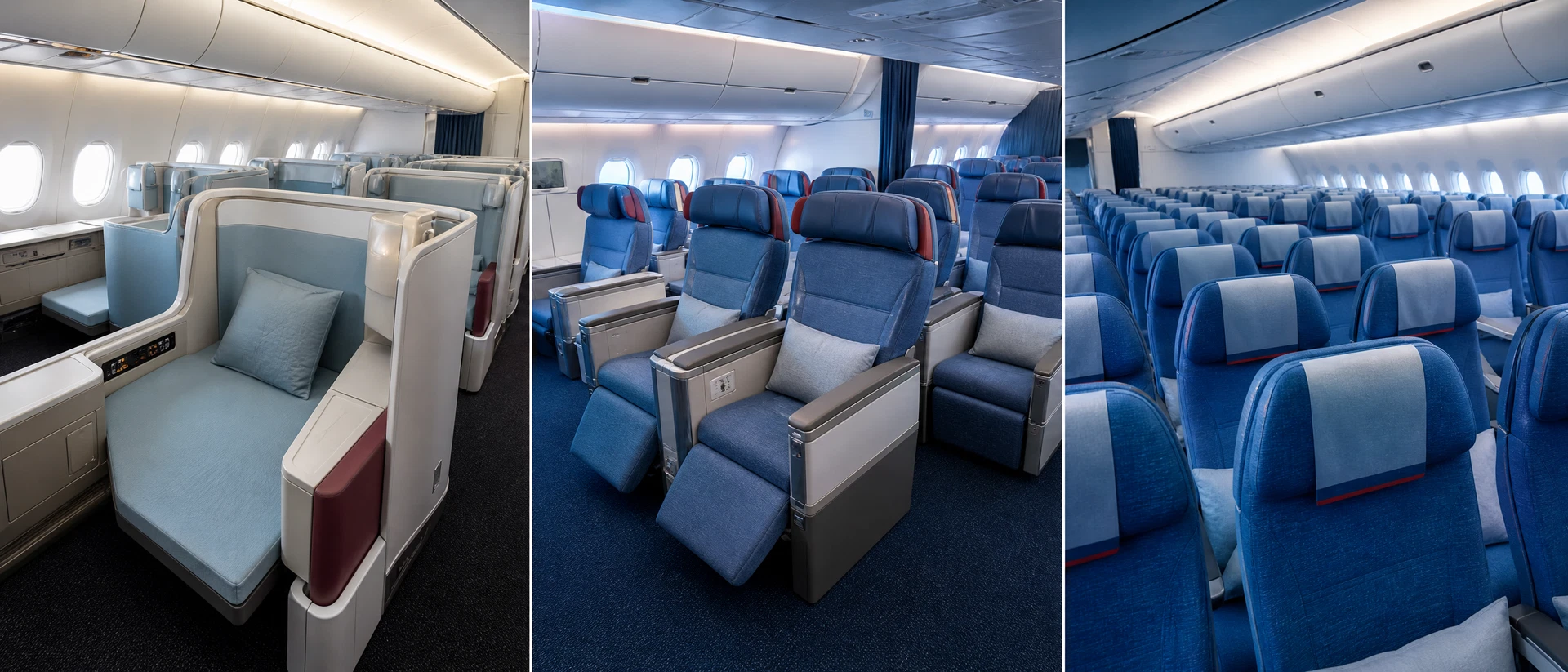 Khoang Thương gia minh họa theo nhận diện hãng: Korean Air