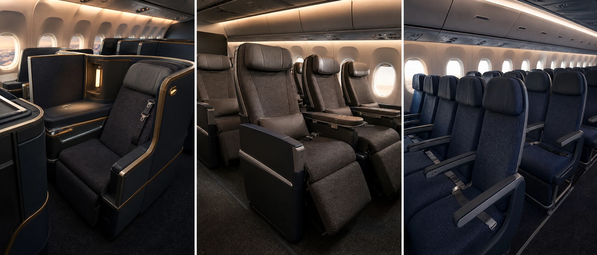 Khoang Thương gia minh họa theo nhận diện hãng: Starlux Airlines