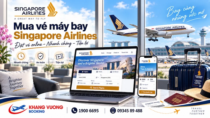 Hướng dẫn mua vé Singapore Airlines – Đặt chuyến quốc tế thuận tiện