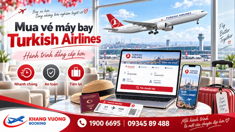 Mua vé máy bay Turkish Airlines – Bay Mỹ, châu Âu qua Istanbul