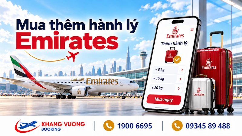 Mua thêm hành lý ký gửi Emirates giá bao nhiêu