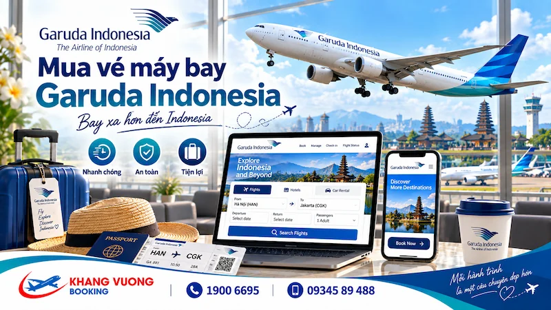 Kinh nghiệm săn vé máy bay Garuda Indonesia giá rẻ