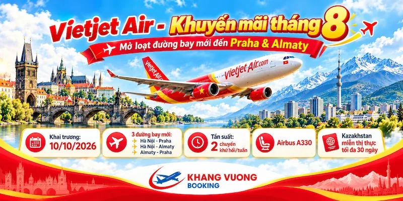 Vietjet Air mở đường bay Hà Nội – Praha, Almaty
