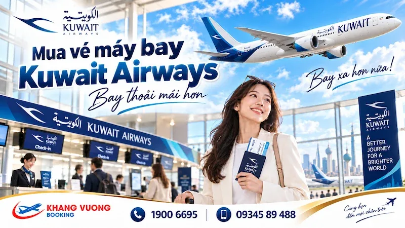 Kinh ngiệm săn vé máy bay Kuwait Airways giá tốt