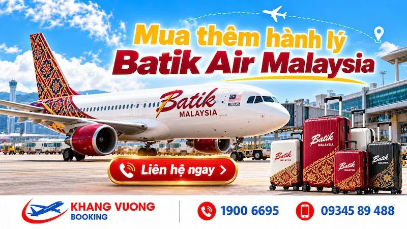 Kinh nghiệm mua thêm hành lý Batik Air Malaysia tiết kiệm