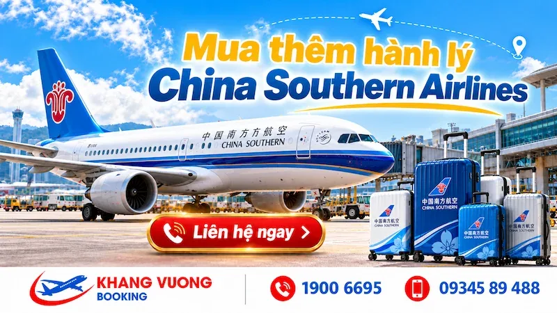 Hướng dẫn mua thêm hành lý China Southern Airlines