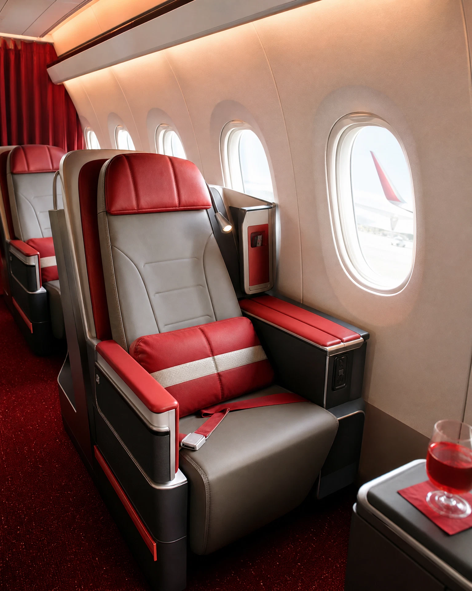 Khoang Thương gia minh họa theo nhận diện hãng: Vietjet Air