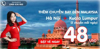 KM Air Asia đến Kuala Lumpur từ Hà Nội