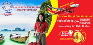 Vietjet KM vé máy bay 0 đồng đi Thái Lan và quốc tế năm 2018