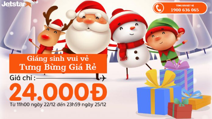 Mừng Giáng sinh cùng Jestar vé 1 chiều chỉ từ 24k