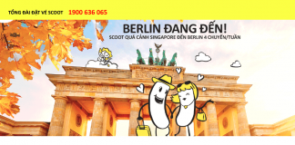 Scoot khuyến mãi vé máy bay đi Berlin