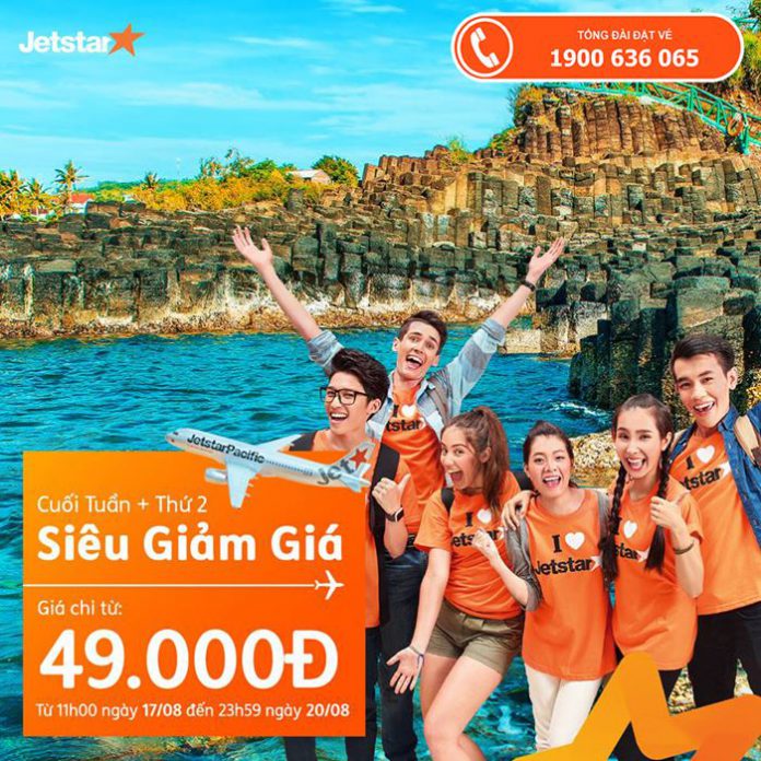 Ưu đãi từ Jetstar giá vé một chiều từ 49.000