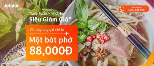 Jetstar Pacific vé máy bay một chiều chỉ từ 88.000 VNĐ