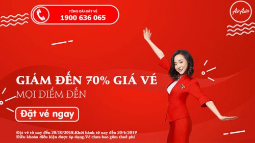 Giảm đến 70% giá vé cho mọi điểm đến