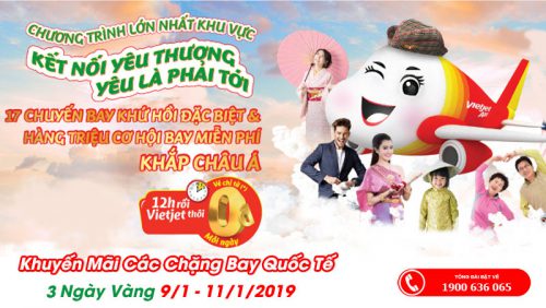 1.000.000 cơ hội bay miễn phí từ Vietjet Air kết nối yêu thương