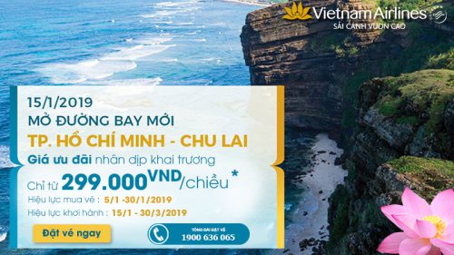Hồ Chí Minh – Chu Lai. Vé máy bay khuyến mãi chỉ từ 299.000