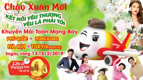 khởi hành đầu năm cùng Vietjet chào xuân yêu thương