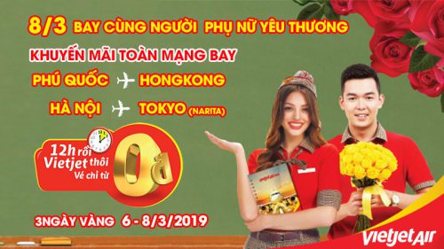 2.400.000 vé 0 đồng bay cùng yêu thương ngày 8/3
