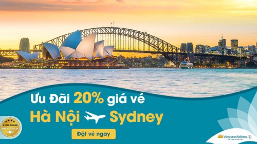 Vietnam Airlines khuyến mãi giảm 20% giá vé máy bay Hà Nội đi Sydney