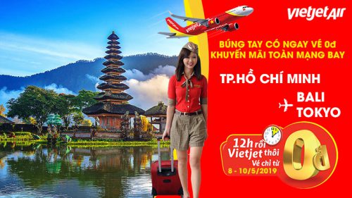 Khuyến mãi 1,2 vé 0 đồng cùng Vietjet Air đón hè sôi động
