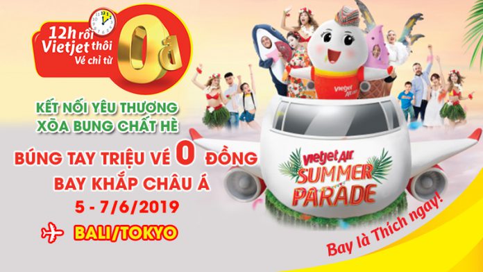 Vietjet khuyến mãi hàng trăm vé quốc tế chỉ từ 0 đồng