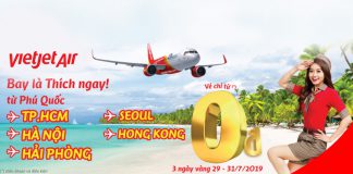 3 ngày vàng khuyến mãi 0 đồng từ Vietjet Air