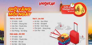 Vé khuyến mãi 0 đồng ngập tràn đường bay từ Vietjet Air