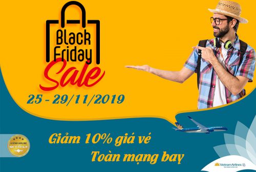 Vietnam Airlines Black Friday khuyến mãi giảm 10% toàn mạng bay