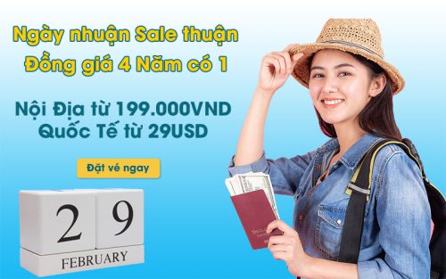 Khuyến mãi “ ngày nhuận sale thuận đồng giá 4 năm có 1” Vietnam Airlines