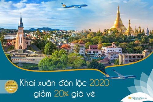 Khuyến mãi khai xuân Vietnam Airlines giảm 20% giá vé