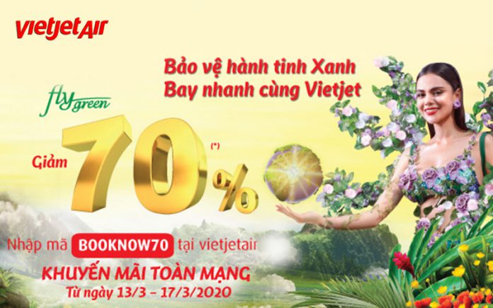 Bay nhanh cùng Vietjet Air khuyến mãi giảm 70% giá vé