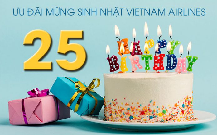 Kỷ niệm 25 năm Vietnam Airlines khuyến mãi giảm 25% giá vé