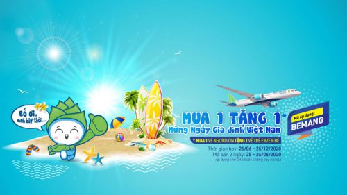 Khuyến mãi vé máy bay Bamboo Airways mua 1 tặng 1