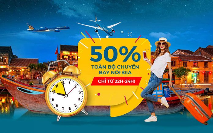 Khuyến mãi Night Sales Vietnam Airlines giảm 50% giá vé nội địa