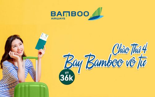 Khuyến mãi giảm 40% chào thứ 4 bay vô tư cùng Bamboo Airways