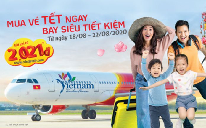 Săn khuyến mãi vé máy bay Tết siêu tiết kiệm từ Vietjet Air