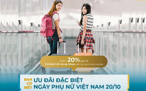 Mừng ngày phụ nữ Việt Nam Vietnam Airlines khuyến mãi giảm 20%