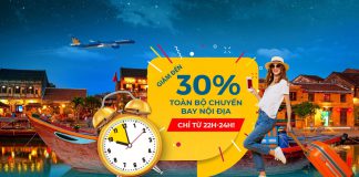 Vietnam Airlines giảm 30% giá vé khuyến mãi Mid – Night Sales
