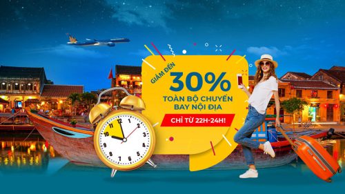 Vietnam Airlines giảm 30% giá vé khuyến mãi Mid – Night Sales