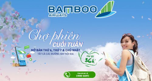 Khuyến mãi chợ phiên cuối tuần Bamboo Airways chỉ từ 36.000 VND