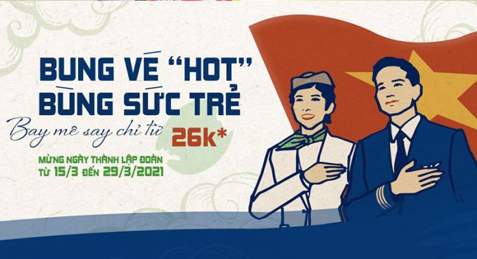 Bamboo Airways khuyến mãi mừng ngày thành lập đoàn chỉ từ 26.000 VND