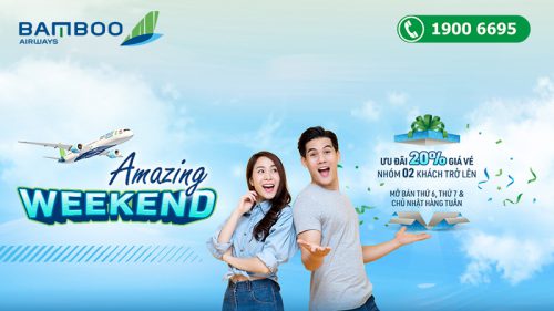 Bamboo Airways khuyến mãi cuối tuần giảm 20% giá vé