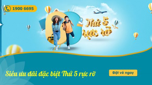 Vietnam Airlines khuyến mãi chỉ từ 491.000 VND đón thứ 5 rực rỡ