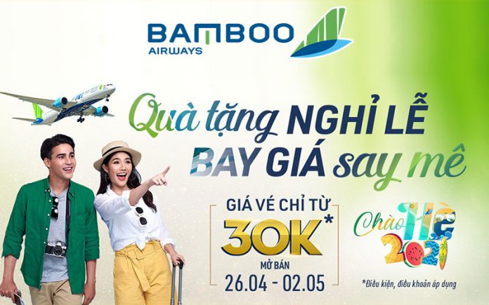 Bamboo Airways khuyến mãi chỉ từ 30.000 VND nhân dịp 30/4 – 01/05